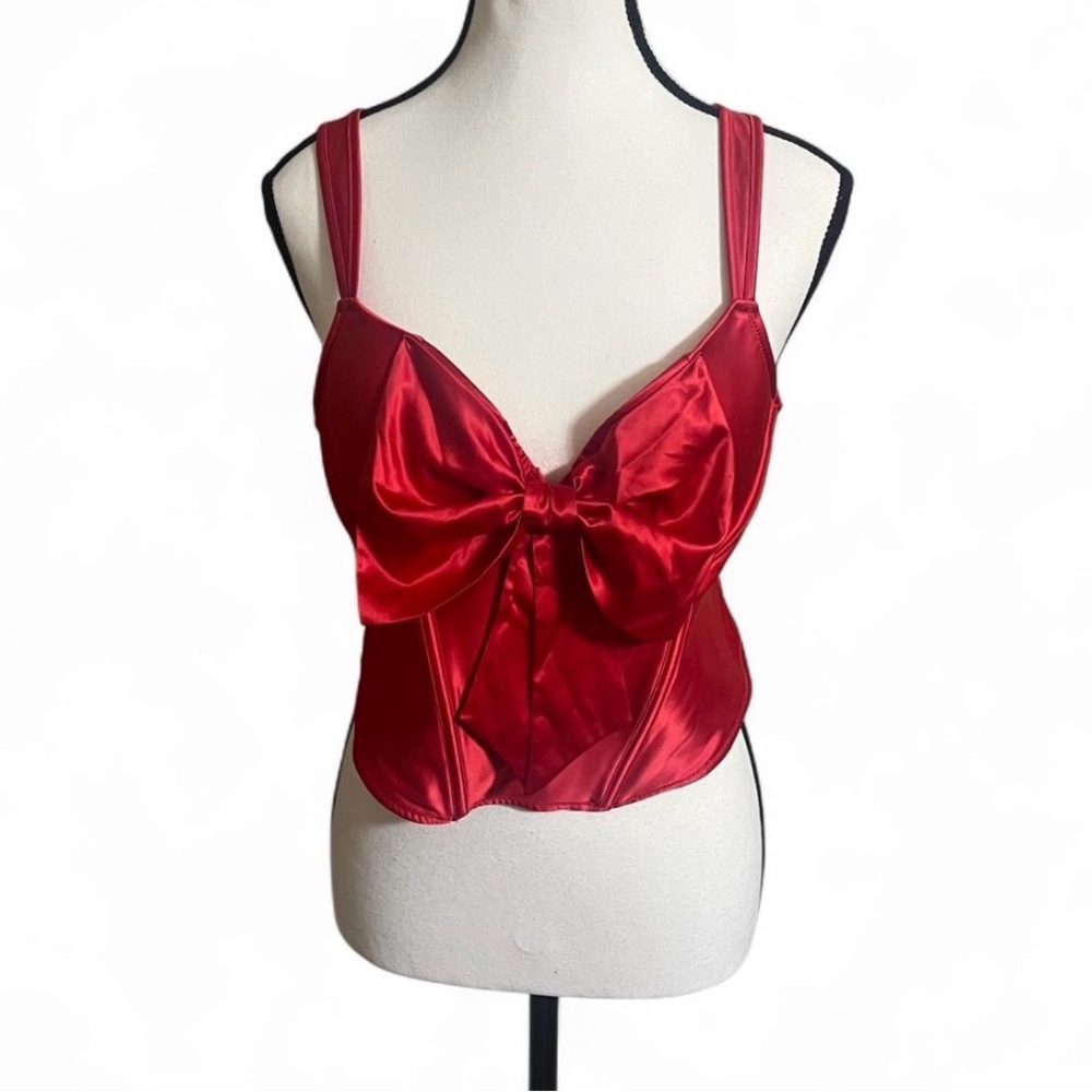 Adore Me Corset Sz Various Arianna Satin Underwire Bow Detail Feminine